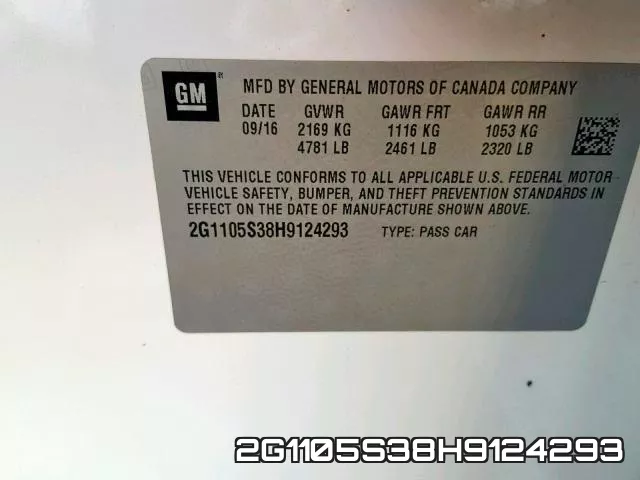 2G1105S38H9124293 фото 2