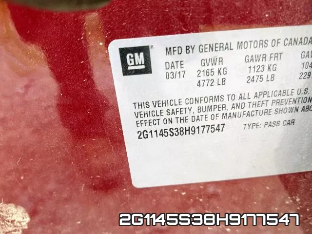 2G1145S38H9177547 фото 2