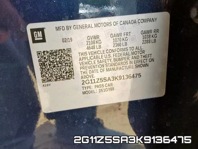 2G11Z5SA3K9136475 фото 2