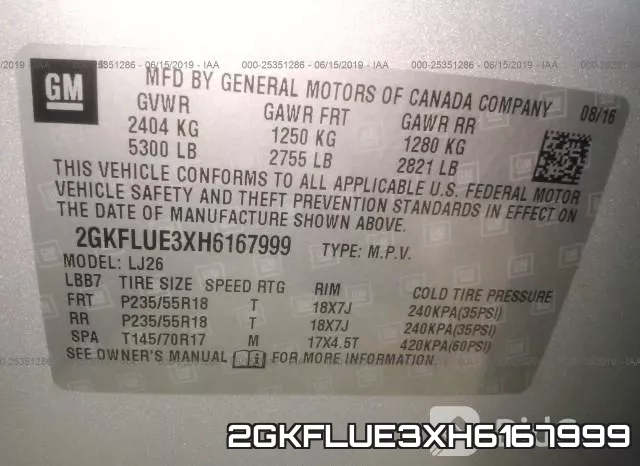 2GKFLUE3XH6167999 фото 10