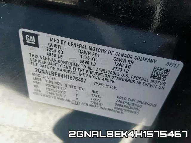 2GNALBEK4H1575467 фото 2