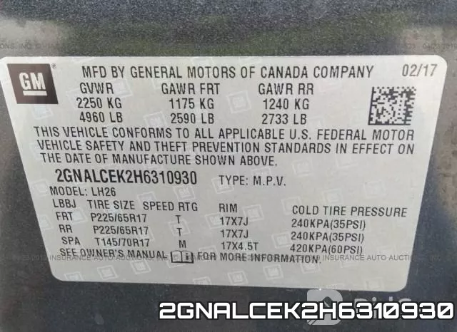 2GNALCEK2H6310930 фото 10