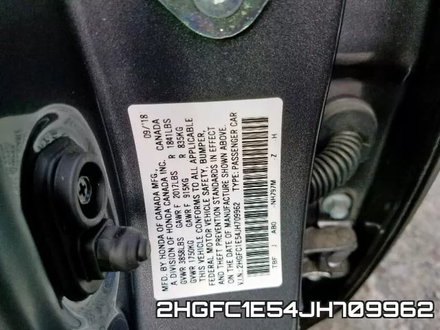 2HGFC1E54JH709962 фото 2