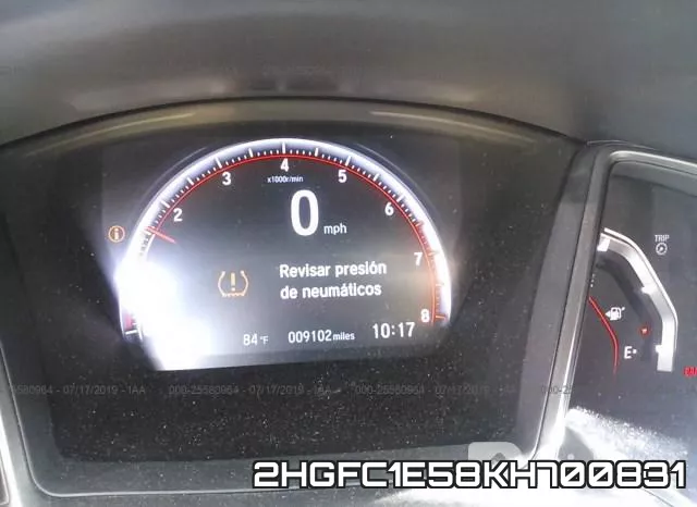 2HGFC1E58KH700831 фото 8