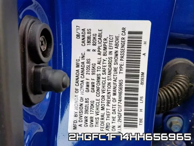 2HGFC1F74HH656965 фото 2