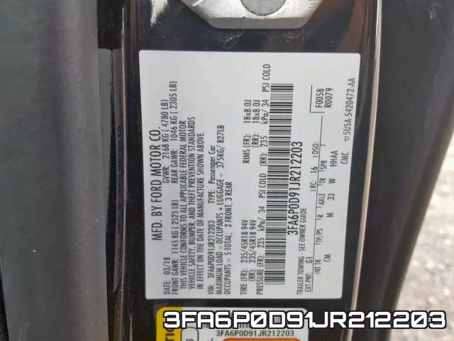 3FA6P0D91JR212203 фото 2