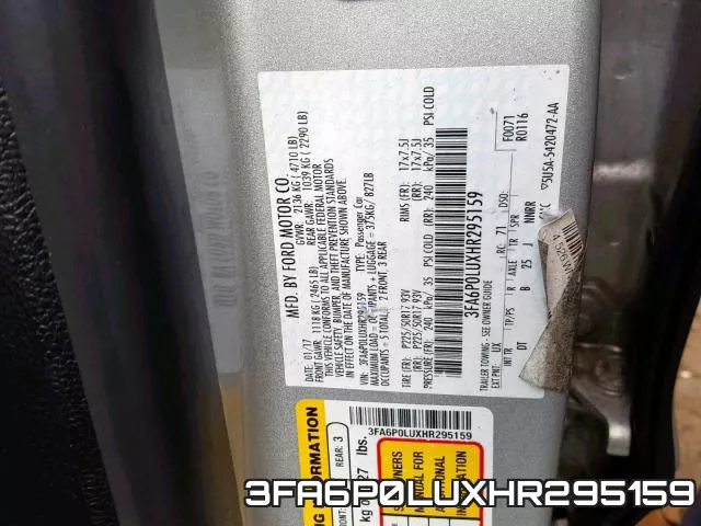 3FA6P0LUXHR295159 фото 2