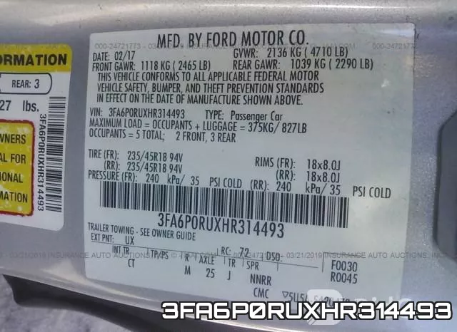 3FA6P0RUXHR314493 фото 10