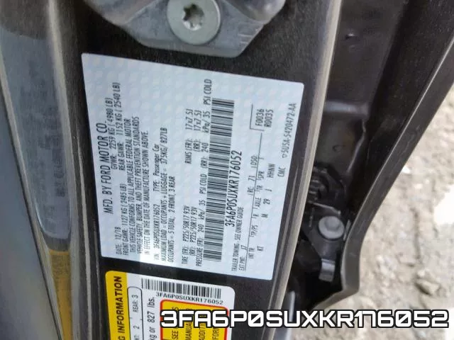 3FA6P0SUXKR176052 фото 2