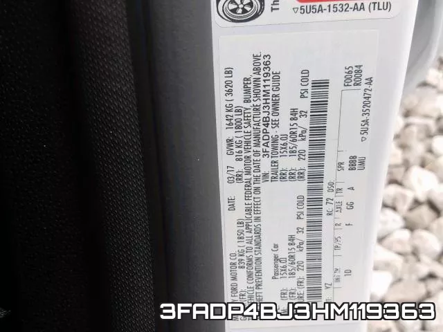 3FADP4BJ3HM119363 фото 10