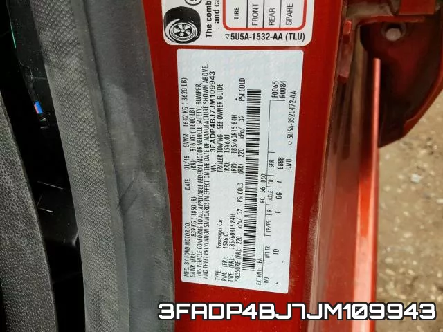 3FADP4BJ7JM109943 фото 2
