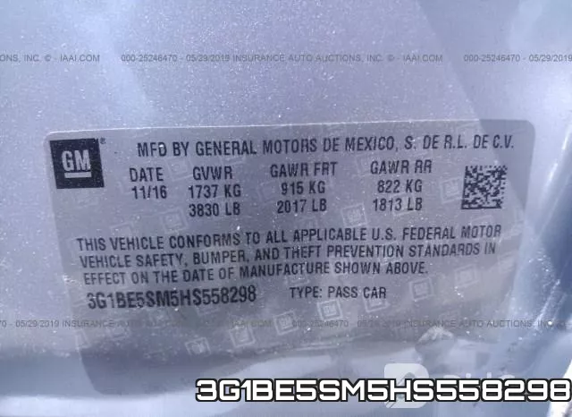 3G1BE5SM5HS558298 фото 10