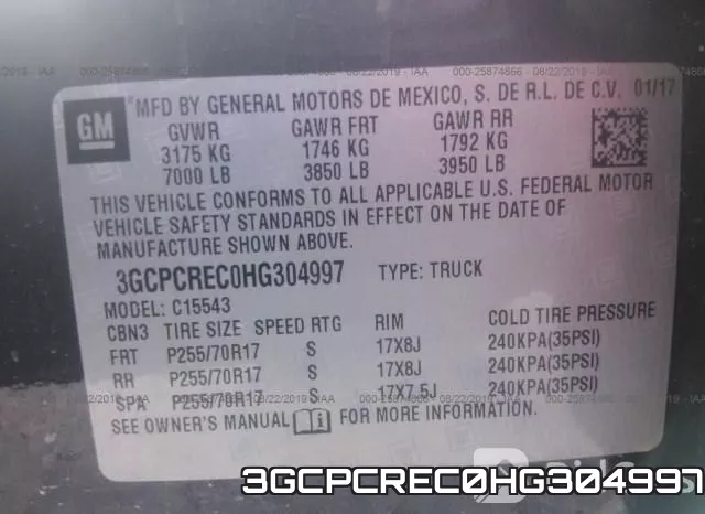 3GCPCREC0HG304997 фото 10