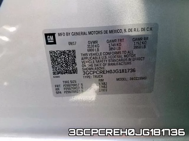 3GCPCREH0JG181736 фото 2