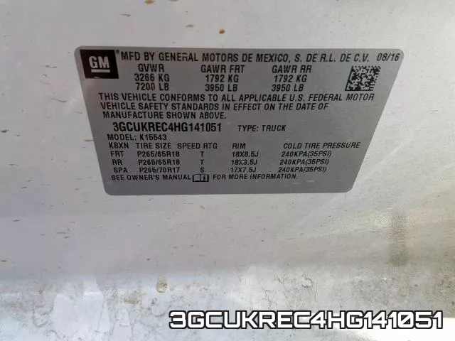 3GCUKREC4HG141051 фото 2