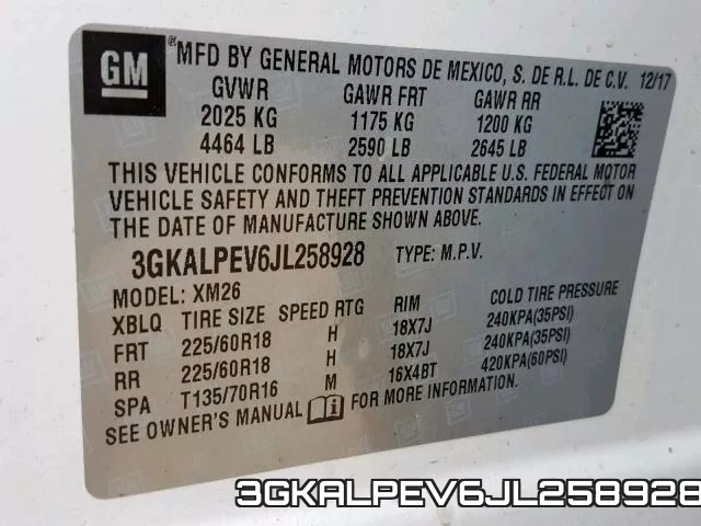 3GKALPEV6JL258928 фото 2