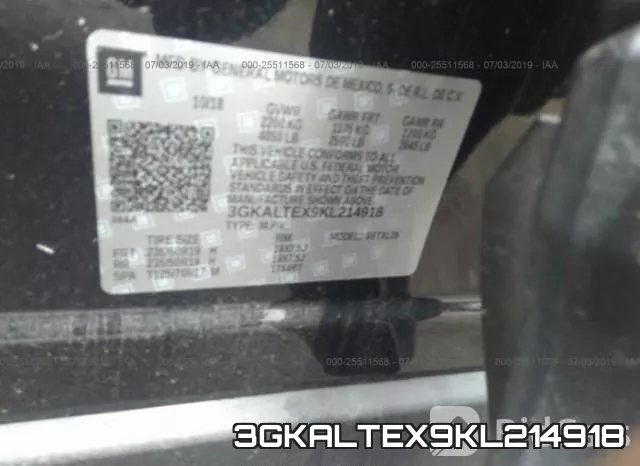 3GKALTEX9KL214918 фото 10
