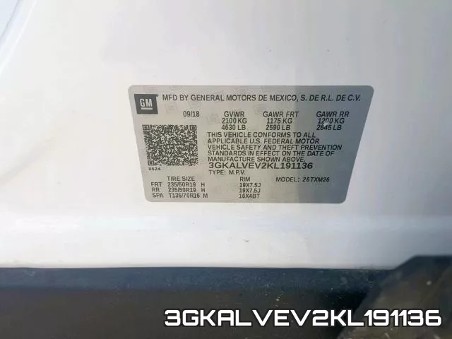 3GKALVEV2KL191136 фото 2