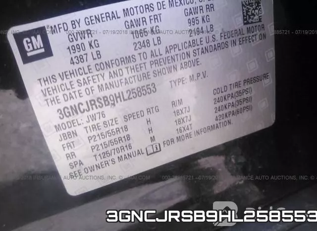 3GNCJRSB9HL258553 фото 10