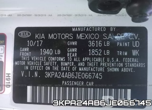 3KPA24AB6JE066745 фото 10