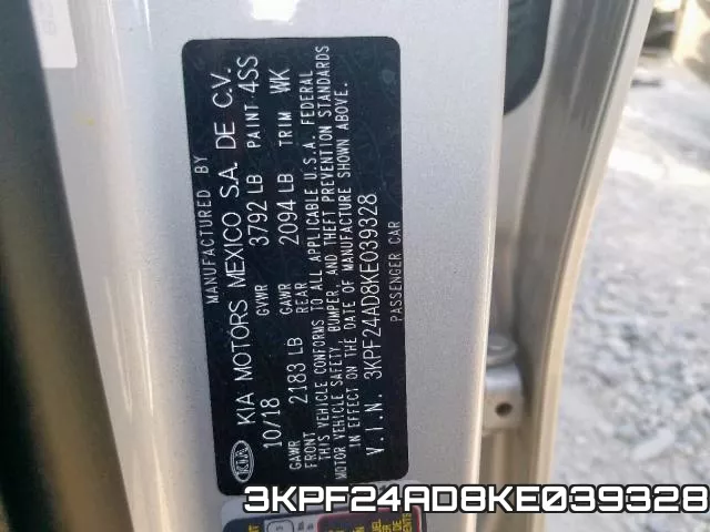 3KPF24AD8KE039328 фото 2