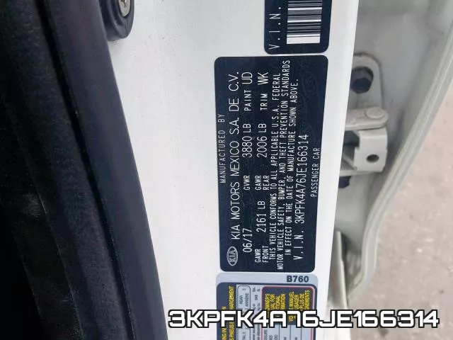 3KPFK4A76JE166314 фото 2