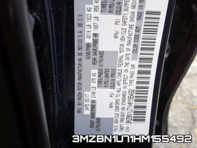 3MZBN1U71HM155492 фото 2