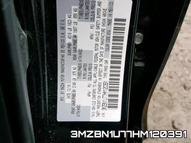 3MZBN1U77HM120391 фото 2