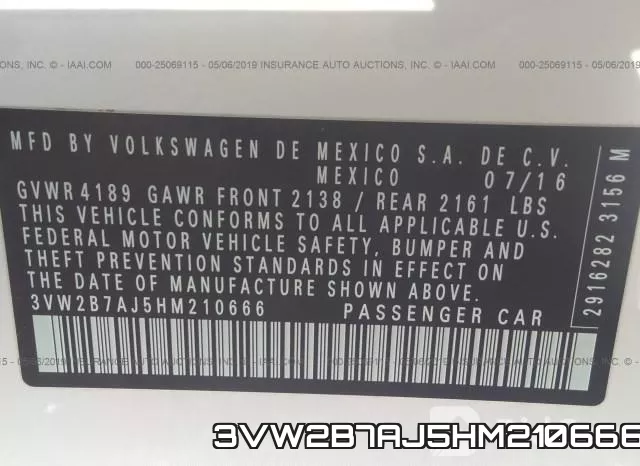 3VW2B7AJ5HM210666 фото 10