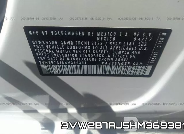 3VW2B7AJ5HM369381 фото 10