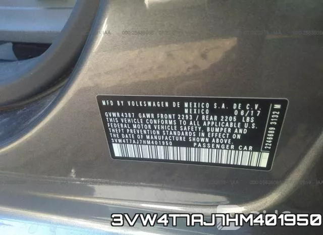 3VW4T7AJ7HM401950 фото 10