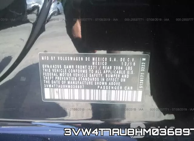 3VW4T7AU8HM036897 фото 10