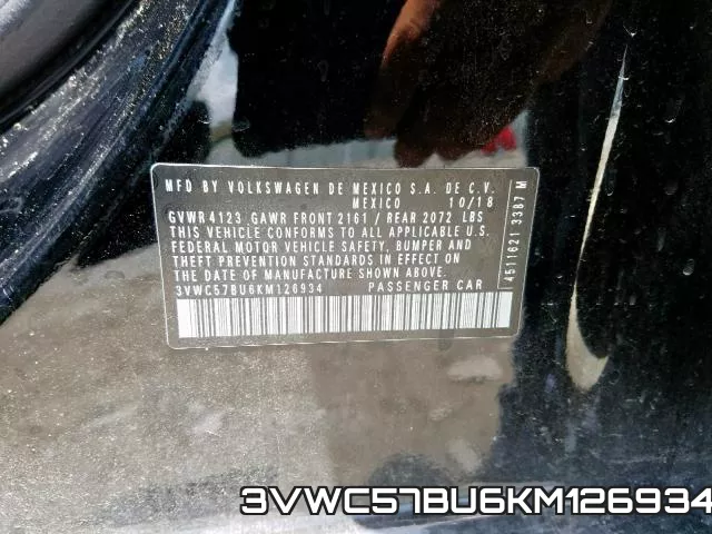 3VWC57BU6KM126934 фото 2