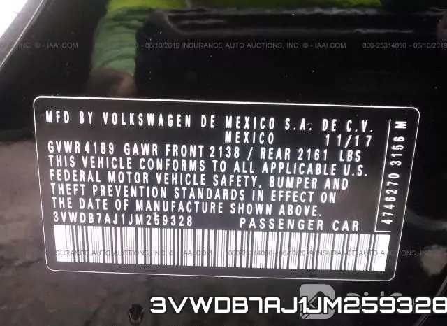 3VWDB7AJ1JM259328 фото 10