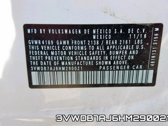 3VWDB7AJ6HM290021 фото 2