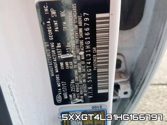 5XXGT4L31HG166797 фото 2