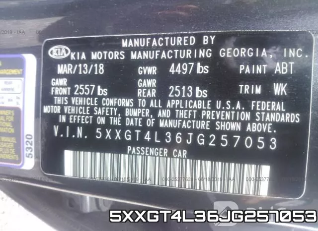 5XXGT4L36JG257053 фото 10