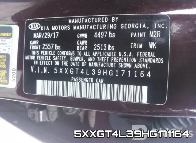 5XXGT4L39HG171164 фото 10