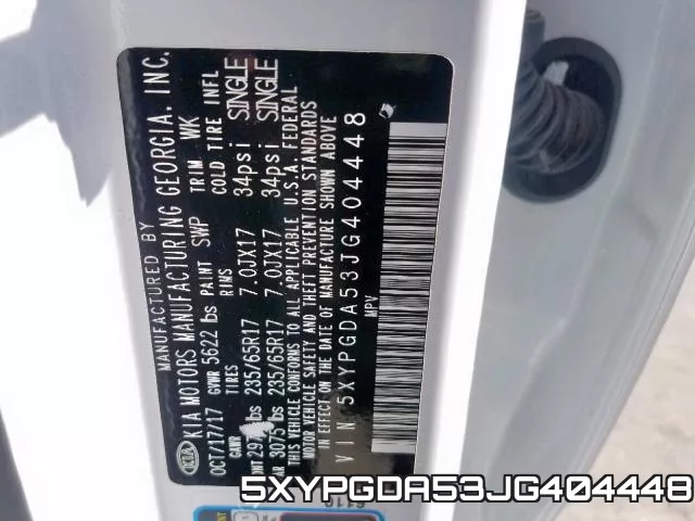 5XYPGDA53JG404448 фото 2