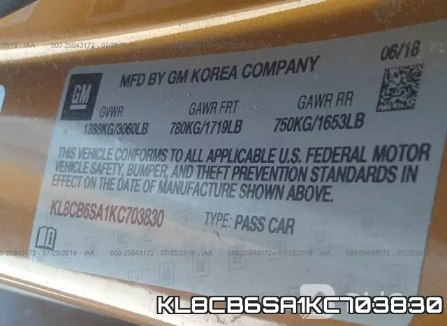 KL8CB6SA1KC703830 фото 10