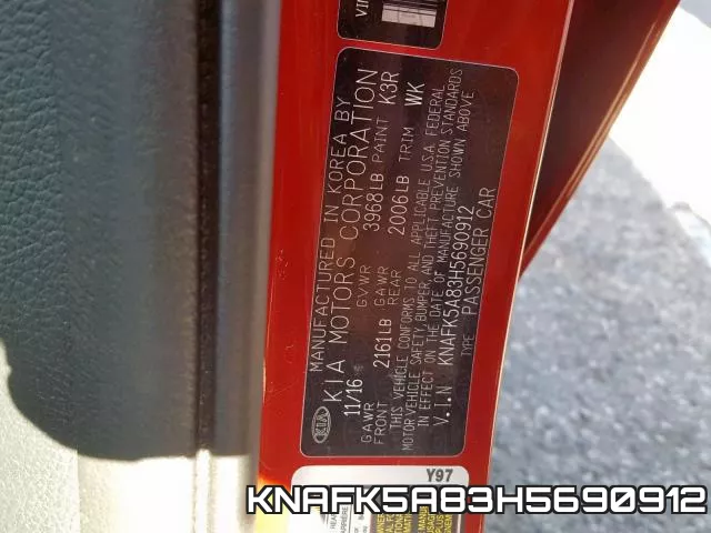 KNAFK5A83H5690912 фото 2