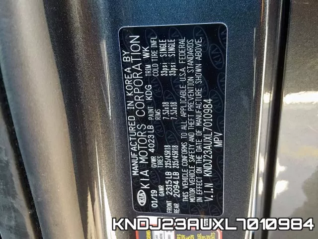 KNDJ23AUXL7010984 фото 2
