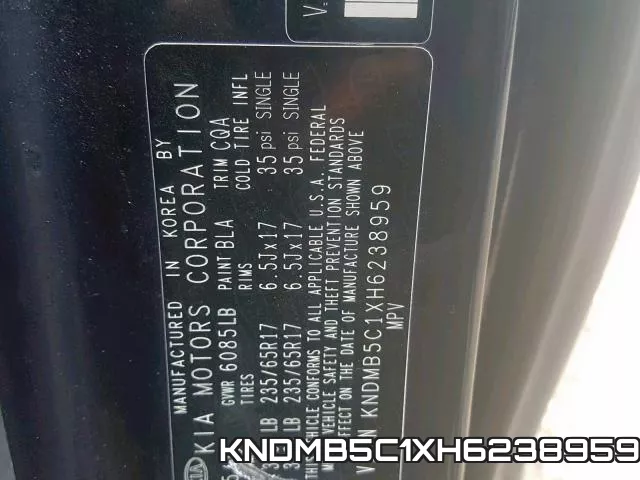 KNDMB5C1XH6238959 фото 2