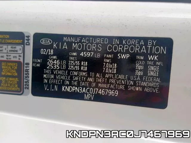 KNDPN3AC0J7467969 фото 2