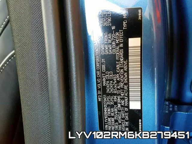 LYV102RM6KB279451 фото 2