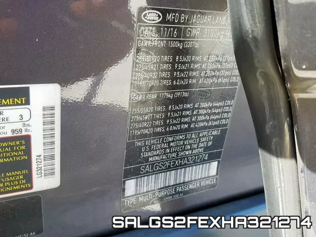 SALGS2FEXHA321274 фото 2