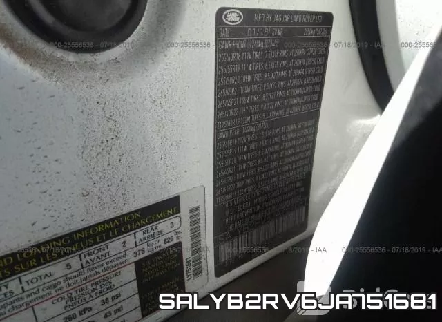 SALYB2RV6JA751681 фото 10