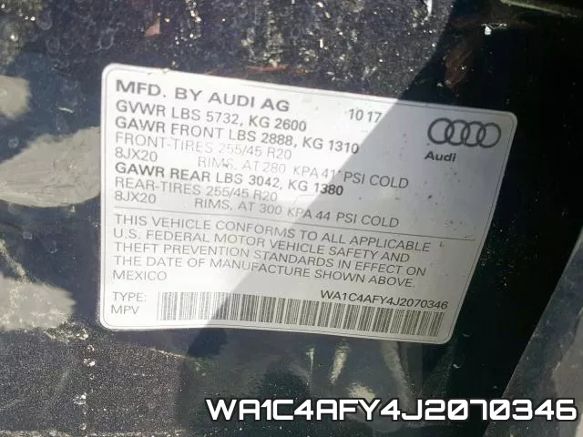 WA1C4AFY4J2070346 фото 2