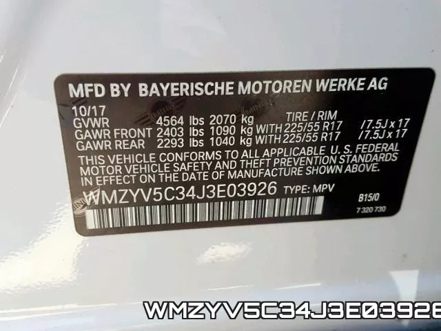 WMZYV5C34J3E03926 фото 2