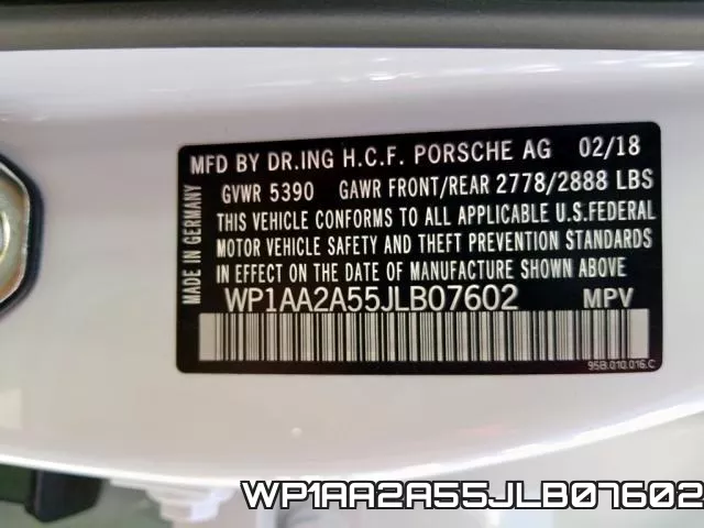 WP1AA2A55JLB07602 фото 10